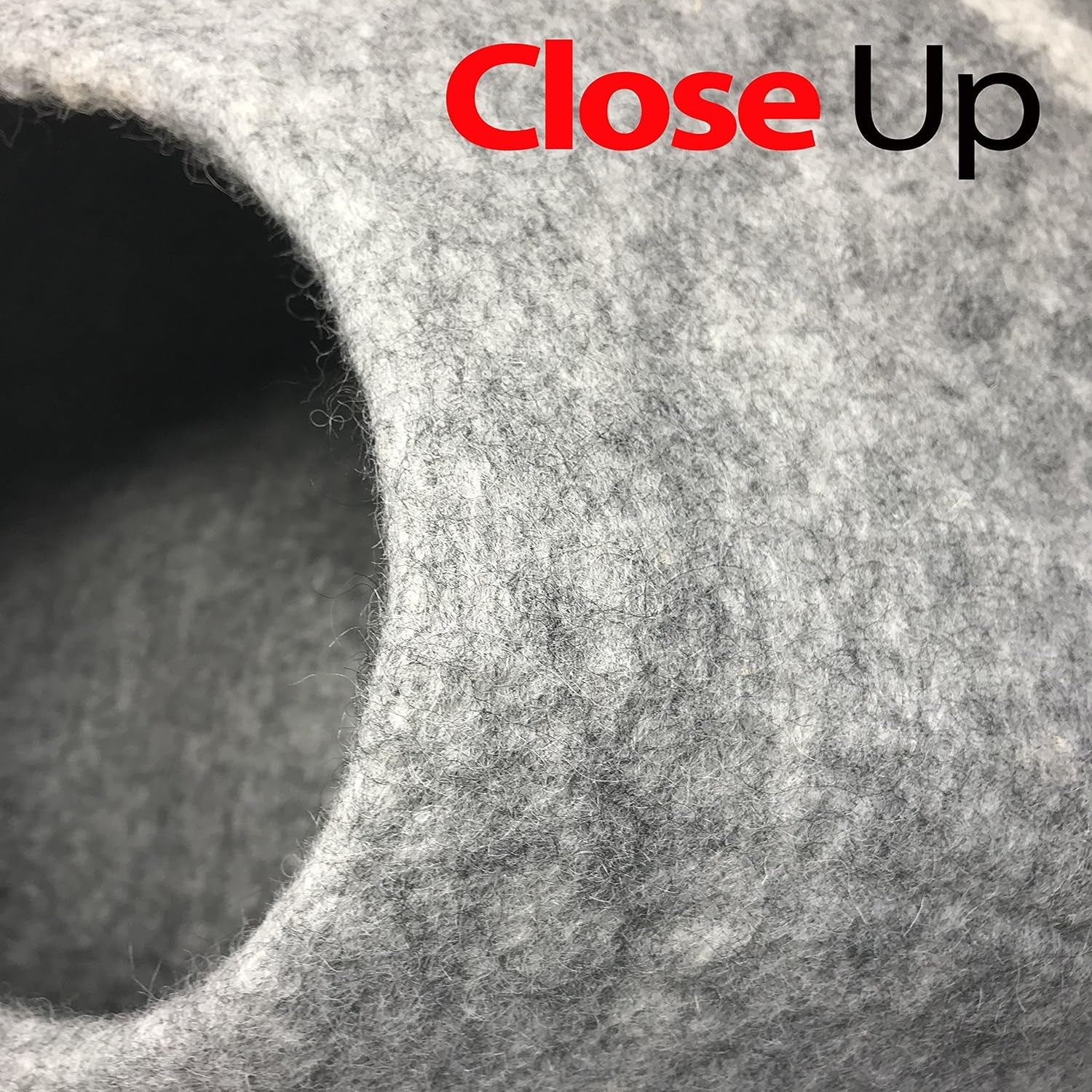 100% Wool Eco-Conscious Cat & Kitten Cave Bed - Cozy House Indoor Bed for Cats & Kittens - Pet Felt Cat Cave, Cushion, Cove, Nest, Hideout, Hideaway, Tent, Tunnel Beds (Light Gray)